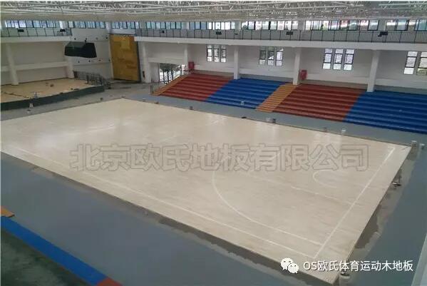 贵州省毕节市织金县育才学校单龙骨运动木地板案例