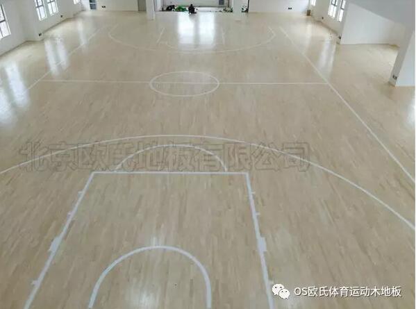 湖北天门杭州华泰小学篮球馆木地板成功案例